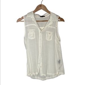 Off-white Button Up Tank